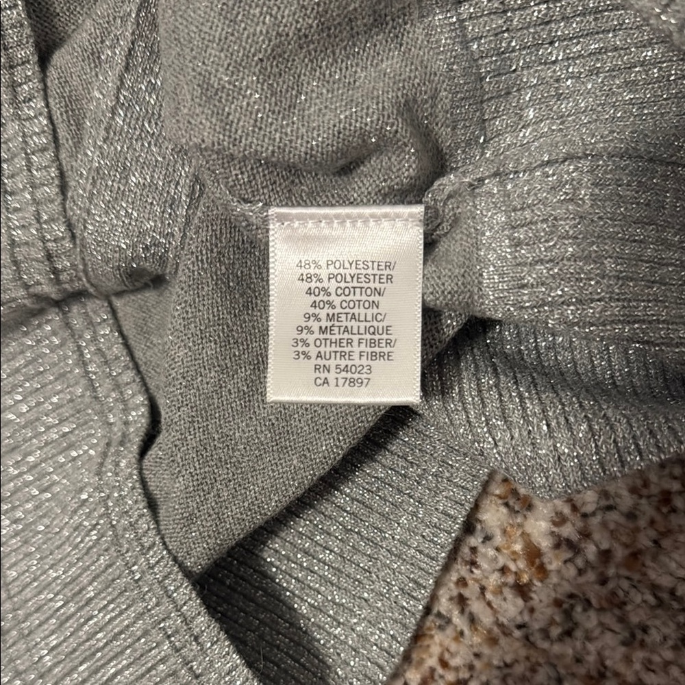 Women's Silver Sparkly Sweater - Picture 3 of 3